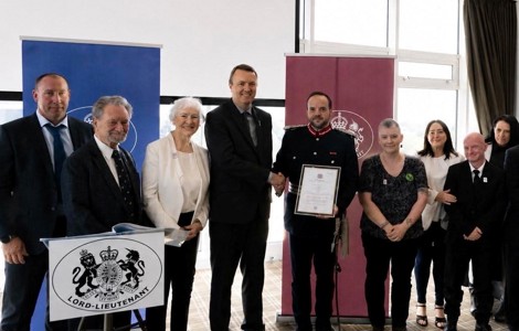 Bootle action group receiving their award 