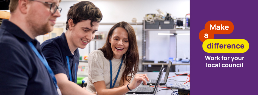 Staff learning new IT skills