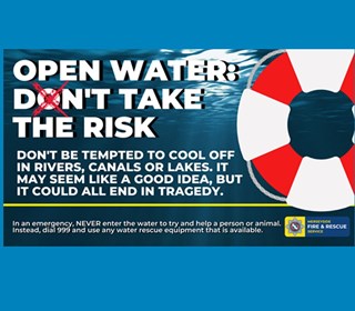 Graphic warning against risks of open water 