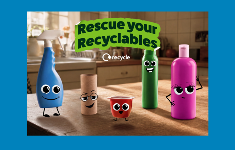 Recyclable material characters