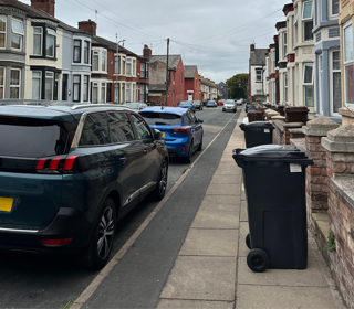 bins in Derby Ward on collection day